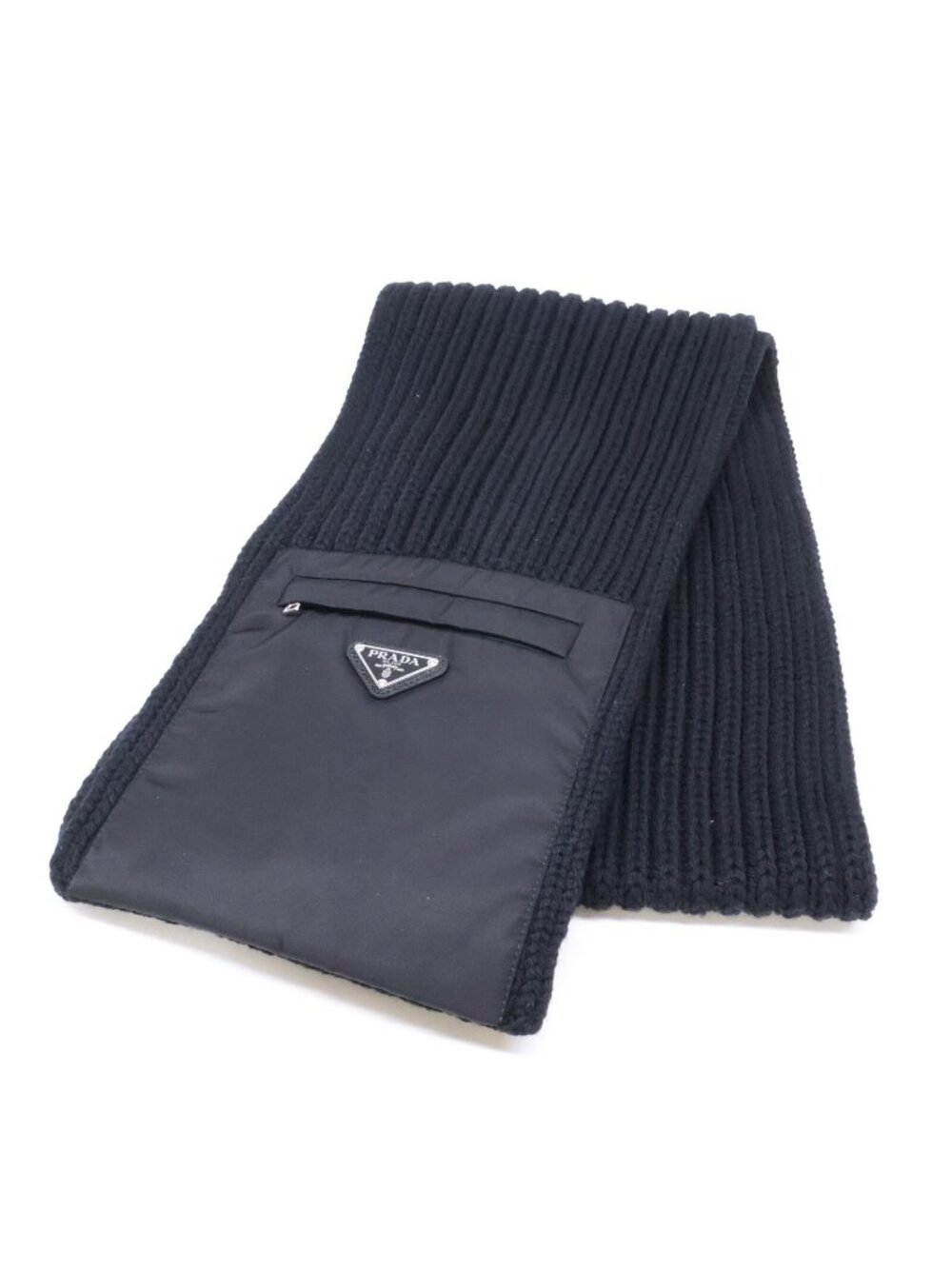 Prada Re-Nylon Gabardine Wool Scarf